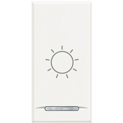 Copritasto Axolute simbolo luce illuminabile 1 modulo bianco per impianti elettrici