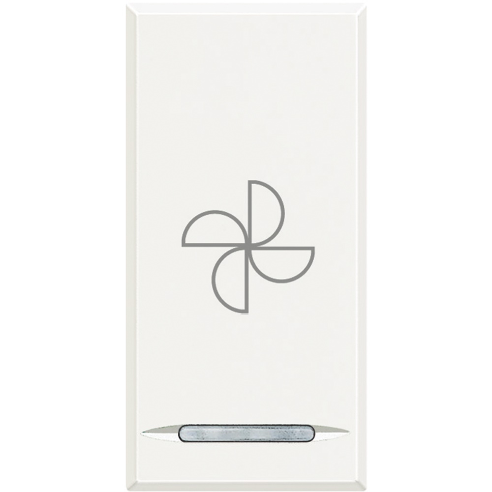 Copritasto Axolute aspiratore 1 modulo lente illuminabile simbolo bianco