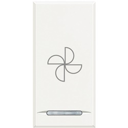 Copritasto Axolute aspiratore 1 modulo lente illuminabile simbolo bianco