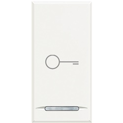 Copritasto Axolute 1 modulo simbolo chiave bianco illuminabile per interruttori