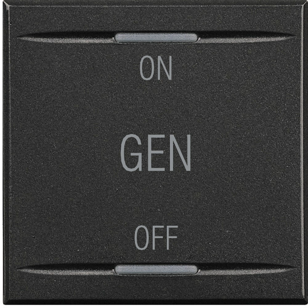 Copritasto Axolute 2 funzioni ON OFF GEN 2 moduli antracite per impianti elettrici
