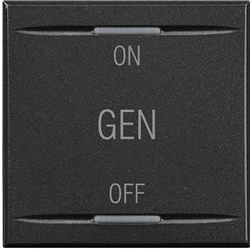 Copritasto Axolute 2 funzioni ON OFF GEN 2 moduli antracite per impianti elettrici