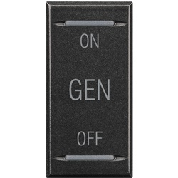 Copritasto Axolute 2 funzioni ON OFF GEN antracite con lenti illuminabili per impianti elettrici