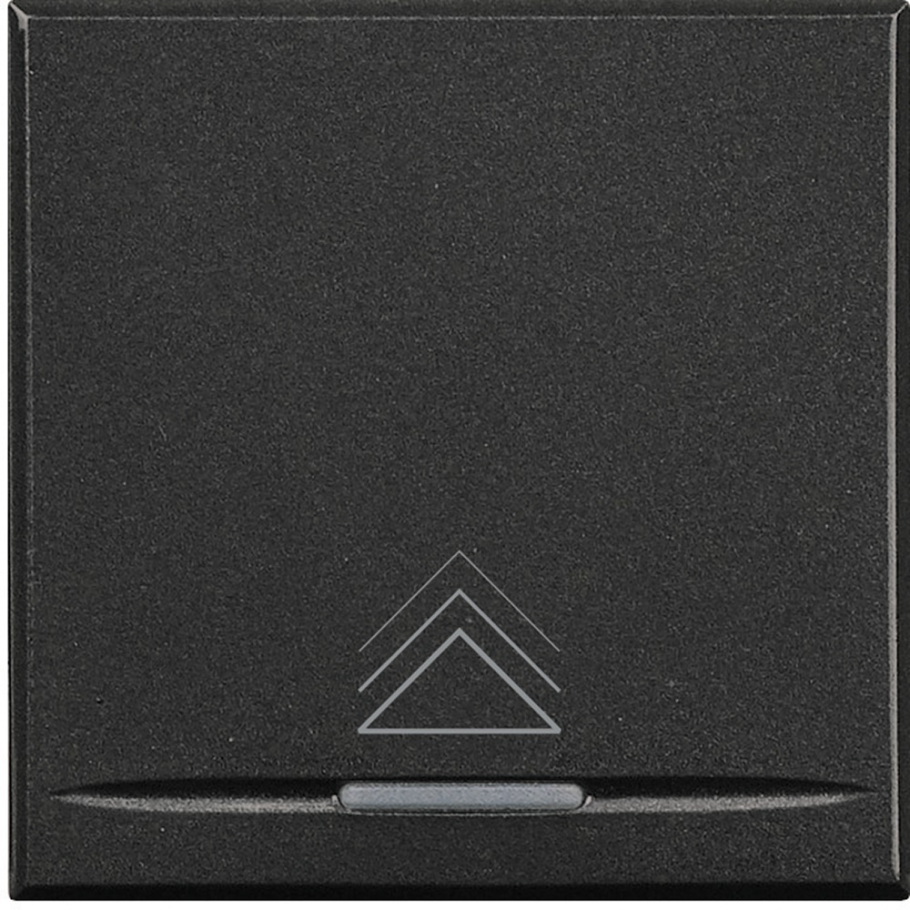 Copritasto dimmer Axolute 2 moduli antracite con lente illuminabile per impianti elettrici