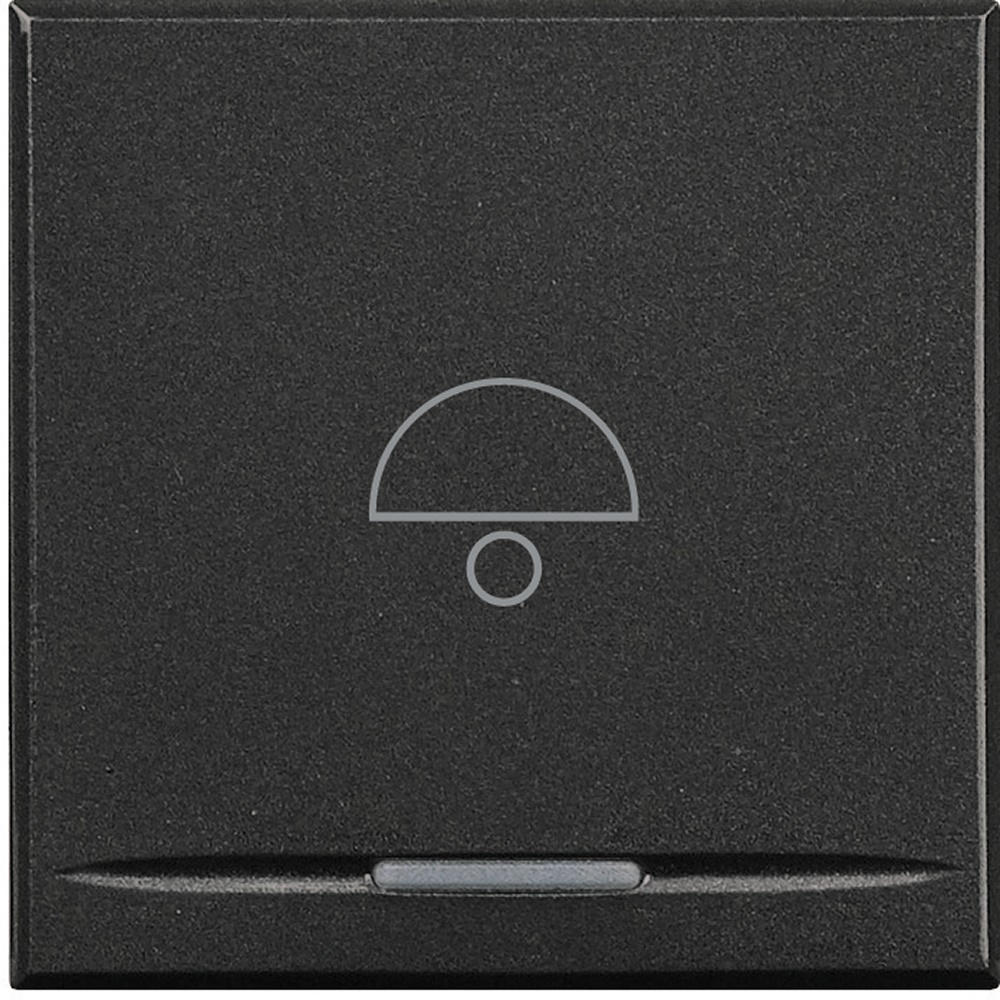 Copritasto Axolute campana 2 moduli antracite con lente illuminabile per impianti elettrici