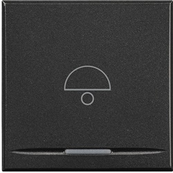 Copritasto Axolute campana 2 moduli antracite con lente illuminabile per impianti elettrici