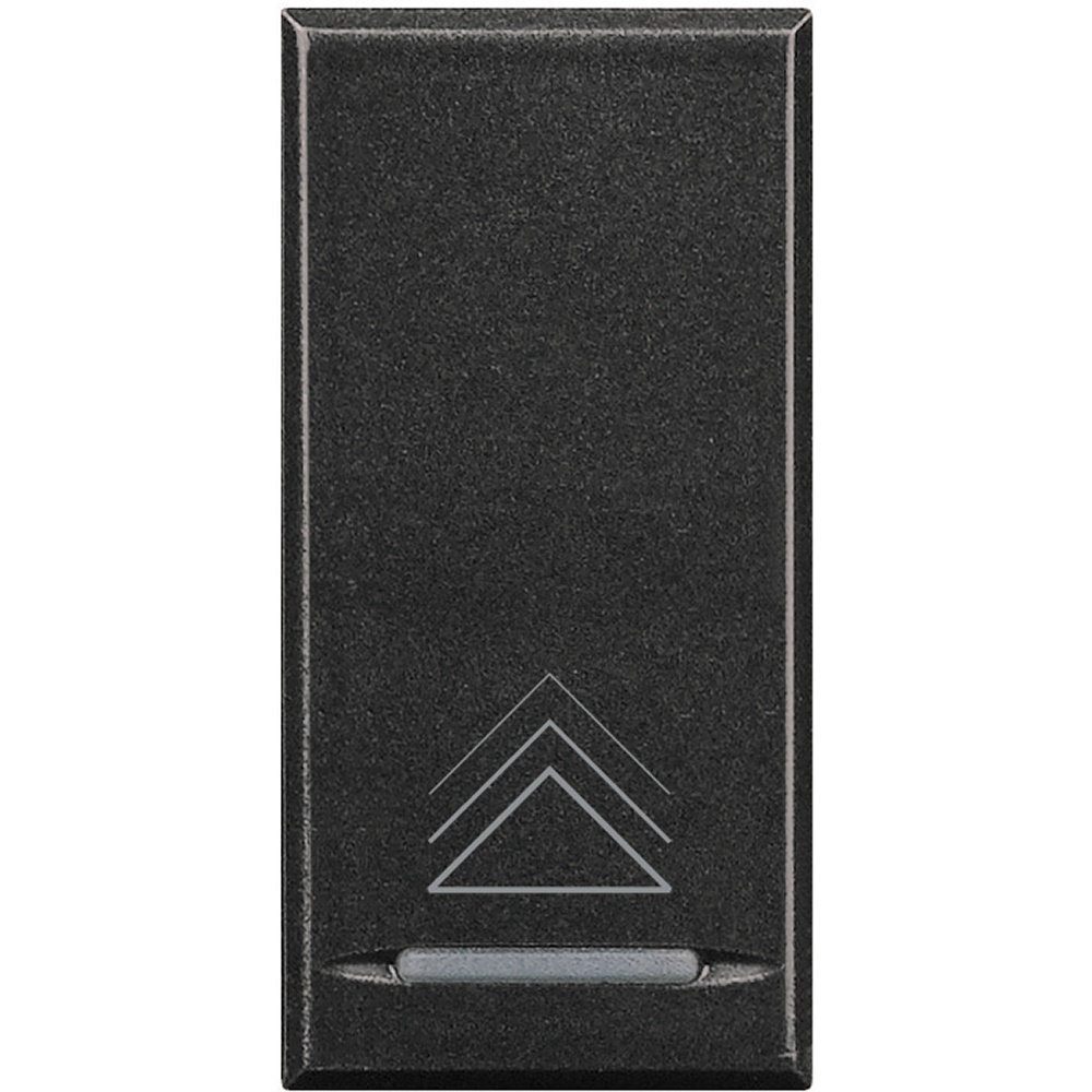 Copritasto Axolute dimmer 1 modulo antracite con lente illuminabile simbolo dimmer