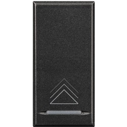 Copritasto Axolute dimmer 1 modulo antracite con lente illuminabile simbolo dimmer