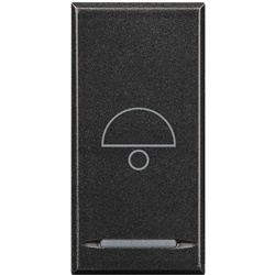 Copritasto Axolute simbolo campana antracite 1 modulo illuminabile per impianti elettrici senza alogeni