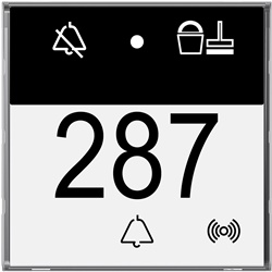 Lettore badge RFID Axolute Hotel DND-MUR con indicatore Non Disturbare e Pulsante suoneria, 2 moduli, collegamento SCS-BUS