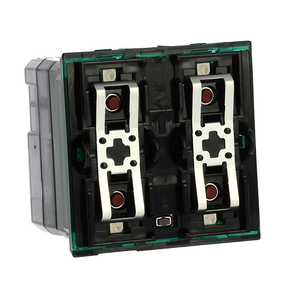 Comando attuatore 2 relè Axolute 2 moduli per automazione impianti elettrici residenziali e commerciali