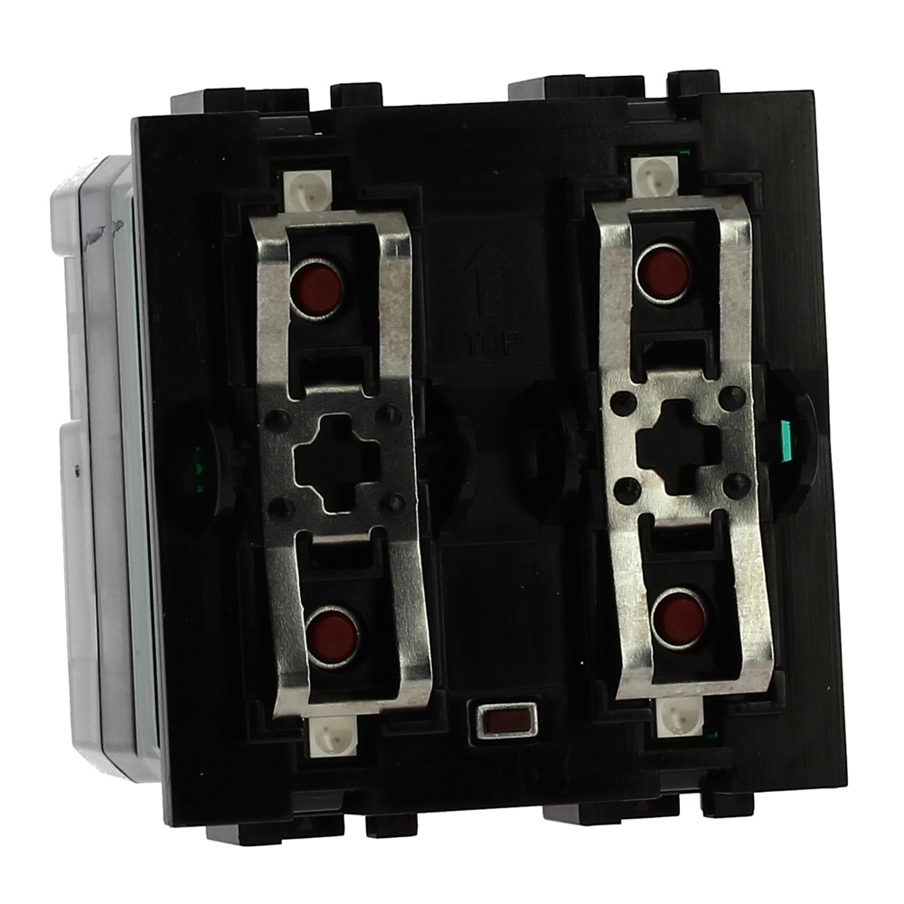 Attuatore Livinglight 2 relè indipendenti con neutro per controllo carichi elettrici 2 moduli DIN uso civile e industriale