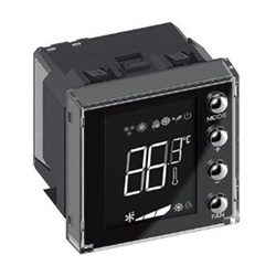 Termostato da incasso Livinglight 2 moduli display retroilluminato controllo temperatura zona fan coil SCS BUS