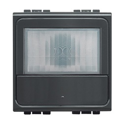 Interruttore LivingLight Green Switch PIR antracite con sensore presenza e luminosità 230V 2 moduli