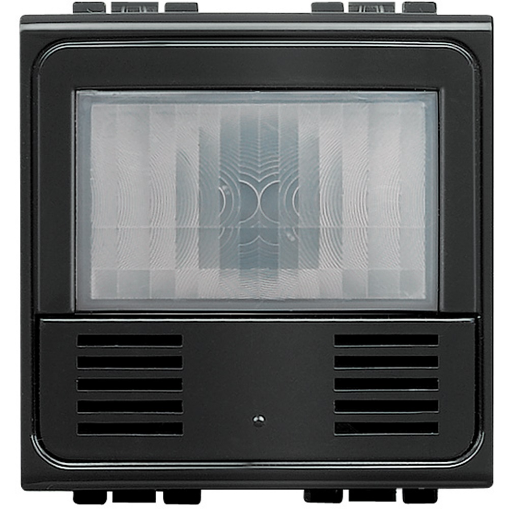 LivingLight Green Switch SCS PIR+ Sensore presenza doppia tecnologia per controllo illuminazione integrato sistema SCS installazione incasso civile 2 moduli IP20