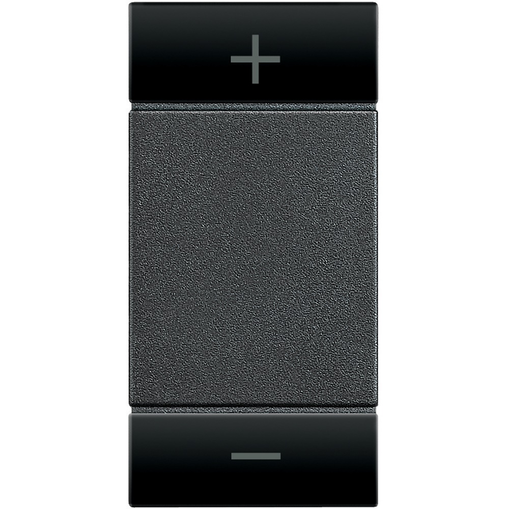 Copritasto dimmer 1 modulo antracite Livinglight per impianti elettrici sicuri e accessibili