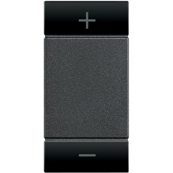 Copritasto dimmer 1 modulo antracite Livinglight per impianti elettrici sicuri e accessibili