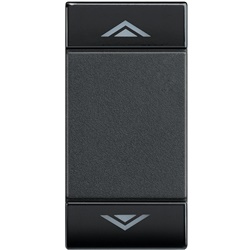 Copritasto Living nero 1 modulo ON OFF regolazione con lente illuminabile per installazioni elettriche residenziali e professionali