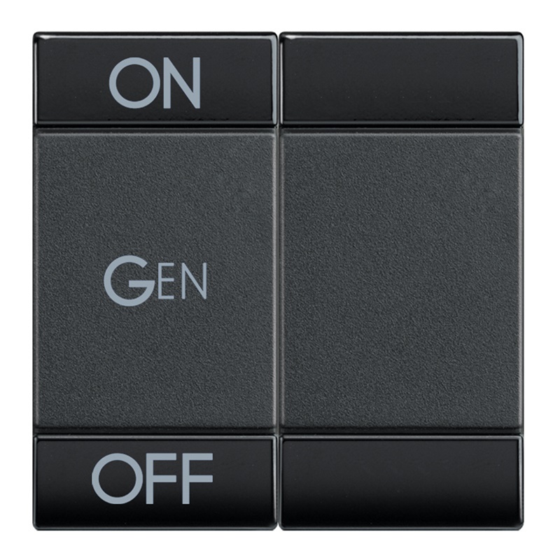 Copritasto Livinglight 2 funzioni ON OFF antracite 2 moduli gen 2