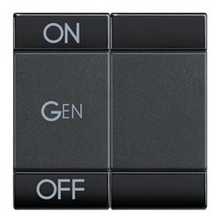 Copritasto Livinglight 2 funzioni ON OFF antracite 2 moduli gen 2