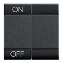 Copritasto Livinglight ON OFF 2 moduli antracite alta qualità per impianti elettrici moderne