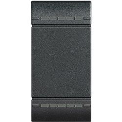 Copritasto Livinglight 2 funzioni 1 modulo antracite per impianti elettrici