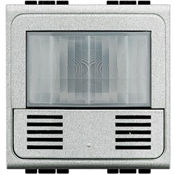 Sensore presenza doppia tecnologia PIR+US LivingLight Green Switch incasso 2 moduli IP20 uso civile