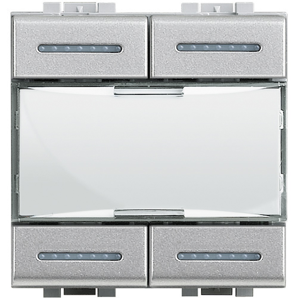Comando scenari personalizzabile 4 situazioni automazione termoregolazione diffusione sonora SCS Light Tech 2 moduli