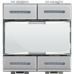Comando scenari personalizzabile 4 situazioni automazione termoregolazione diffusione sonora SCS Light Tech 2 moduli