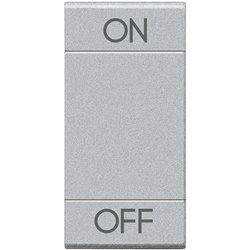 Copritasto Light Tech ON OFF 1 modulo con lente illuminabile per impianti elettrici moderni