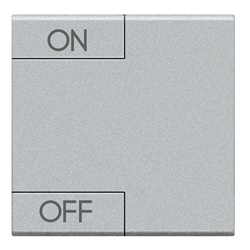 Copritasto Livinglight Light Tech ON OFF 2 moduli illuminabile serigrafia tecnico