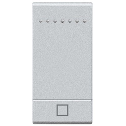 Copritasto Livinglight simbolo STOP illuminabile 1 modulo grigio tech per interruttori