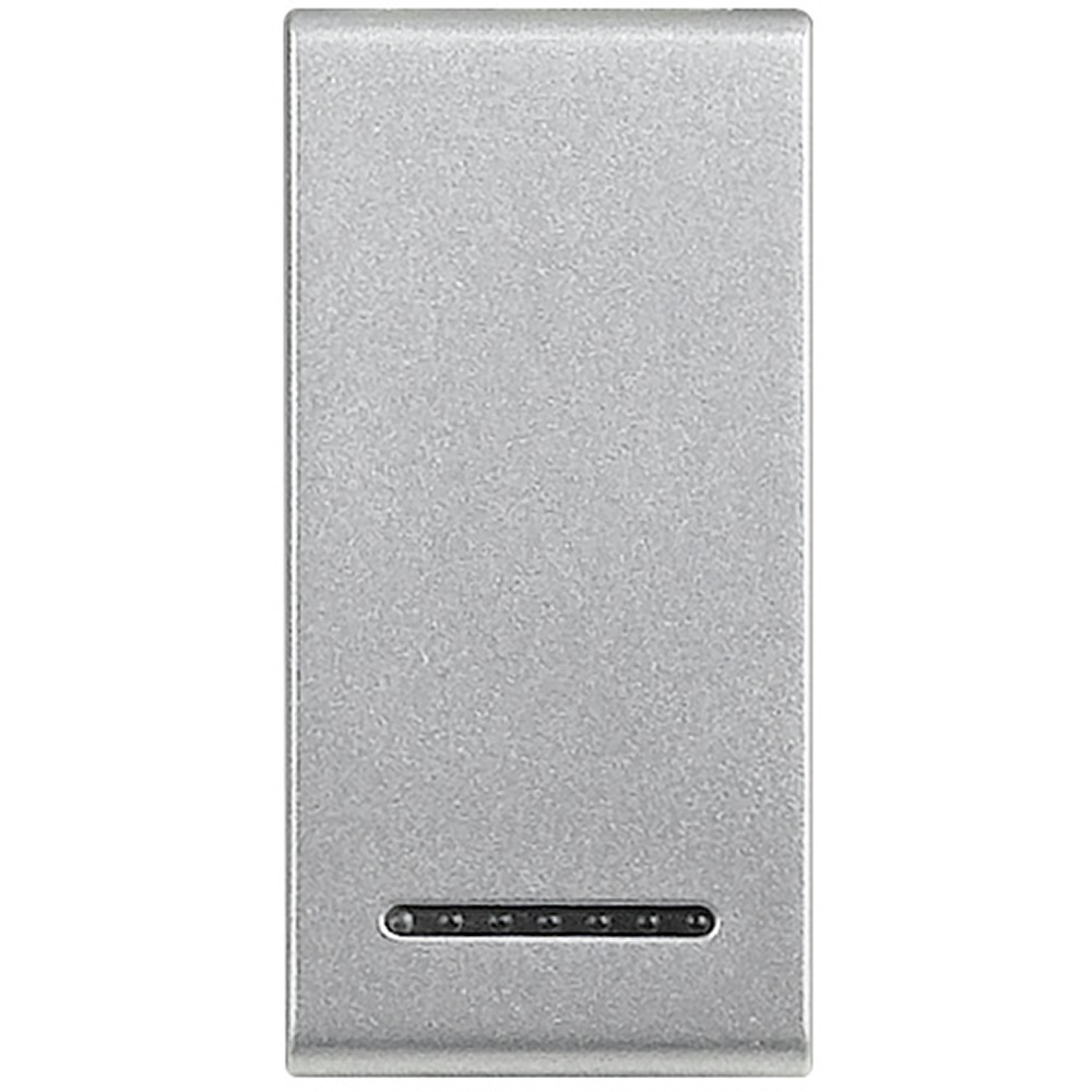 Copritasto light neutro 1 modulo con lente illuminabile per interruttori e sistemi domotici EIB/KNX