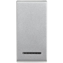 Copritasto light neutro 1 modulo con lente illuminabile per interruttori e sistemi domotici EIB/KNX