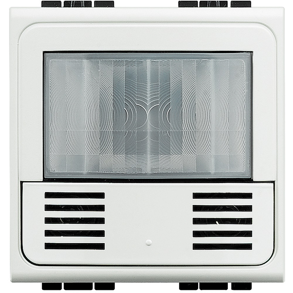 LivingLight Green Switch SCS sensore PIR+ultrasuoni 2 moduli incasso controllo illuminazione ambienti residenziali e professionali