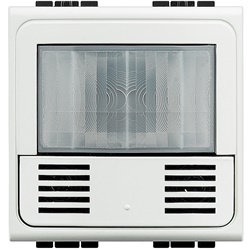 LivingLight Green Switch SCS sensore PIR+ultrasuoni 2 moduli incasso controllo illuminazione ambienti residenziali e professionali