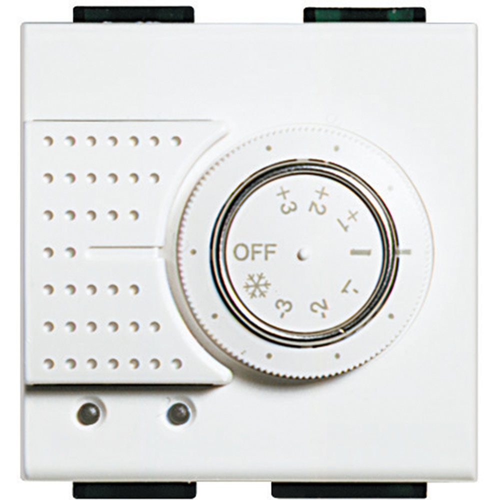 Sonda Livinglight controllo temperatura ambiente riscaldamento raffrescamento manopola regolazione ±3°C modalità OFF antigelo 2 moduli