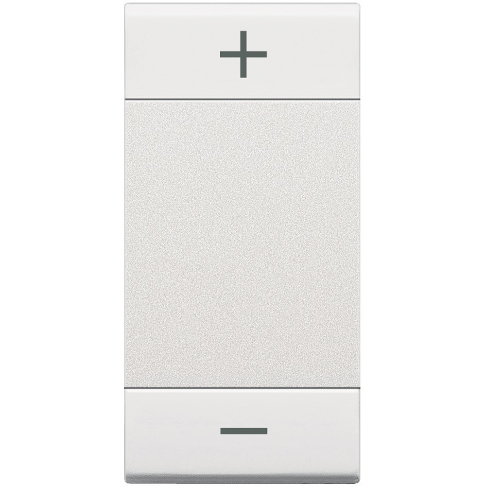 Copritasto dimmer 1 modulo bianco Livinglight per installazioni elettriche residenziali e professionali