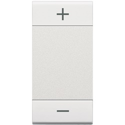 Copritasto dimmer 1 modulo bianco Livinglight per installazioni elettriche residenziali e professionali