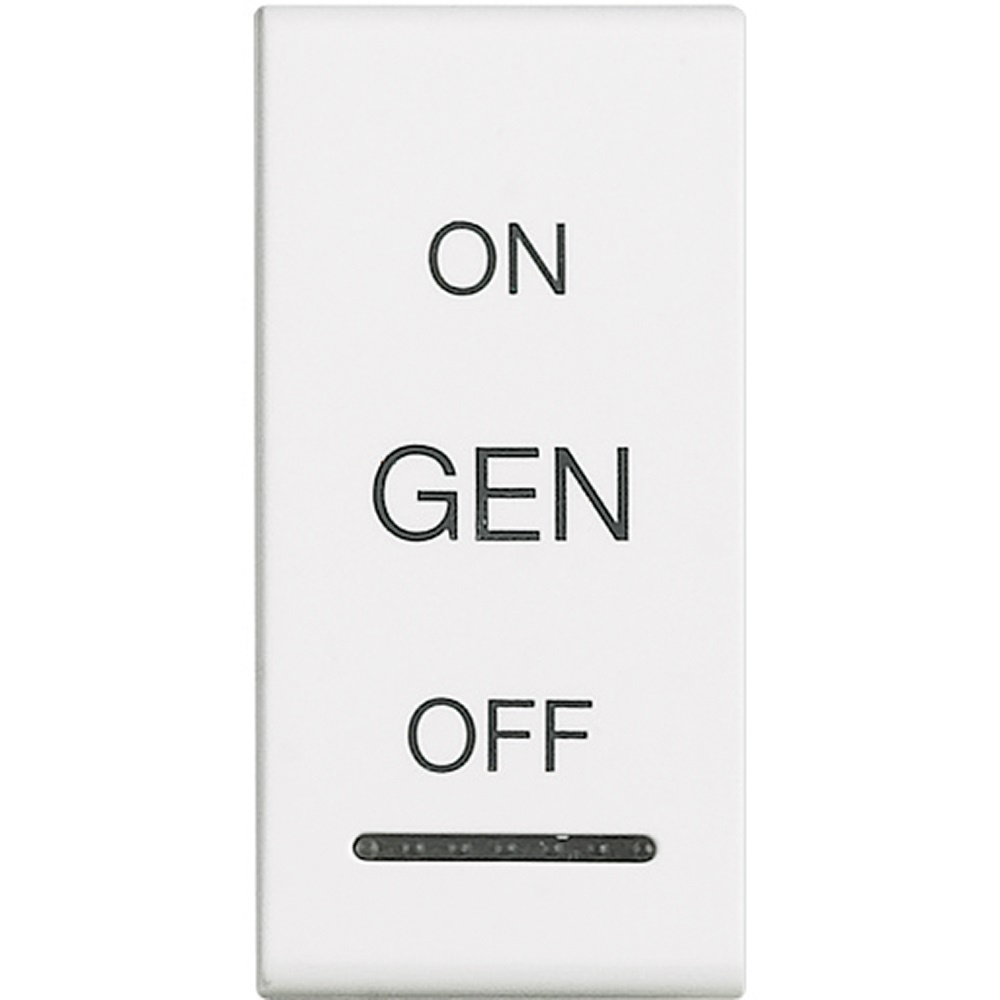 Copritasto Livinglight ON OFF 1 modulo bianco con lente illuminabile per interruttori elettrici