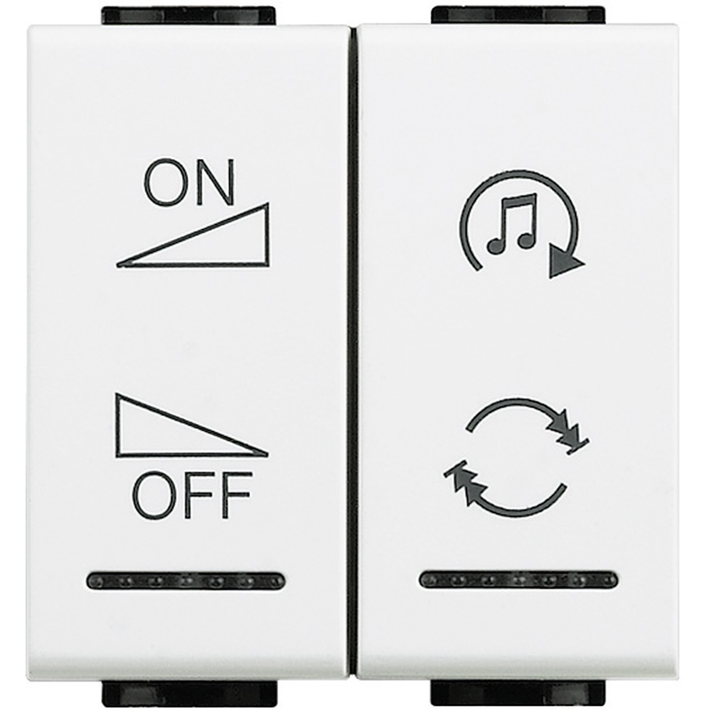 Copritasto Livinglight 1 modulo bianco con funzione ON/OFF e regolazione luce per impianti elettrici
