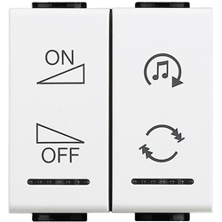 Copritasto Livinglight 1 modulo bianco con funzione ON/OFF e regolazione luce per impianti elettrici