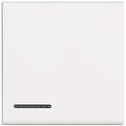 Copritasto Light Neutro 2 Moduli Illuminabile per Interruttore Deviazione Invertitore Bianco 2m