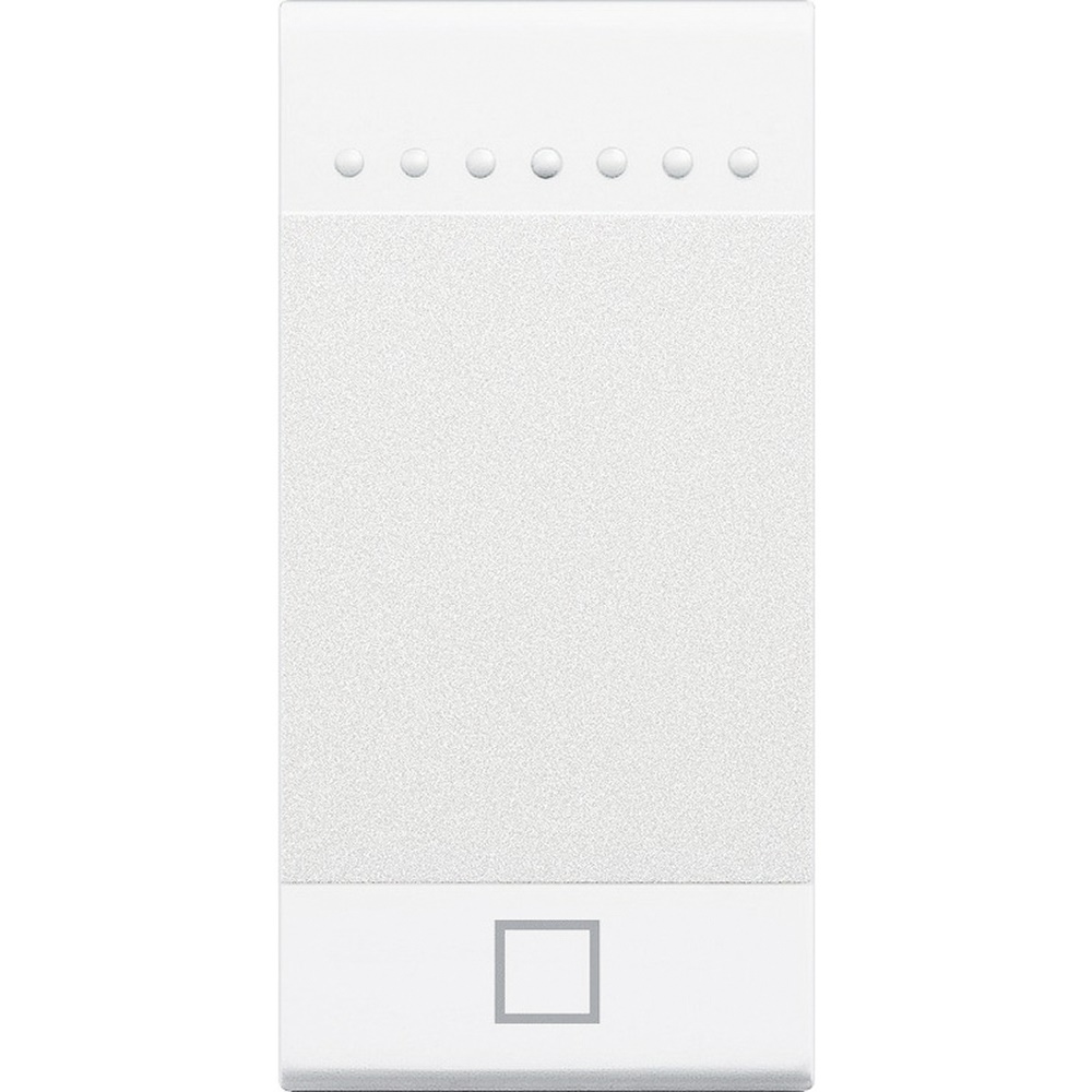 Copritasto Livinglight simbolo STOP bianco 1 modulo serigrafato per impianti elettrici