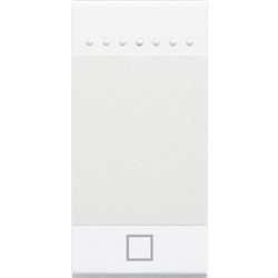Copritasto Livinglight simbolo STOP bianco 1 modulo serigrafato per impianti elettrici