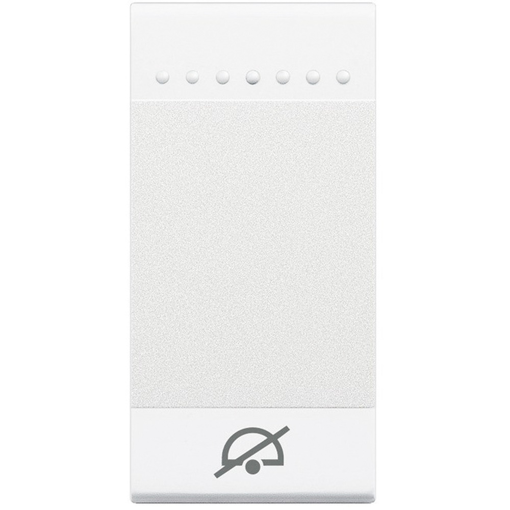 Copritasto 1 modulo bianco simbolo Non Disturbare per impianti elettrici sicurezza e controllo