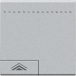 Copritasto Light simbolo dimmer 2 moduli illuminabile bianco per impianti elettrici