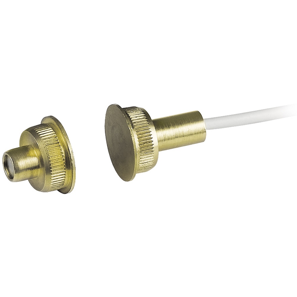 Contatto magnetico NC ottone resistente per porte blindate antifurto filare-radio living int