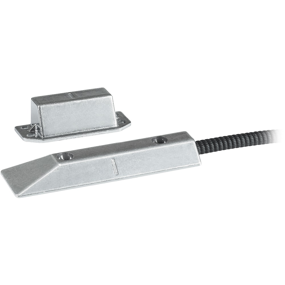 Contatto magnetico basculante resistente per porte basculanti e scorrevoli, installazione a pavimento, compatibile antifurto filare-radio