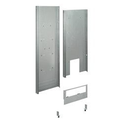 Fondo da incasso Flatwall per muratura h240-270 cm modulo base con rete e staffa regolabile per impianti elettrici